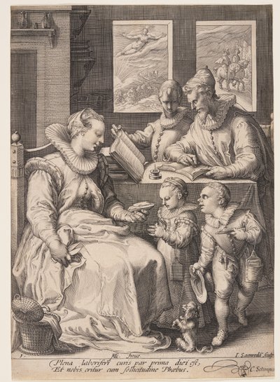 Ochtend, uit De vier momenten van de dag door Jan Saenredam