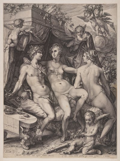 Sine Cerere en Baccho Friget Venus door Jan Saenredam