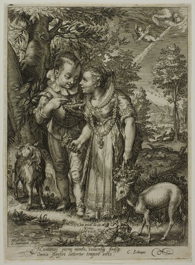 Lente, uit De Vier Seizoenen door Jan Saenredam