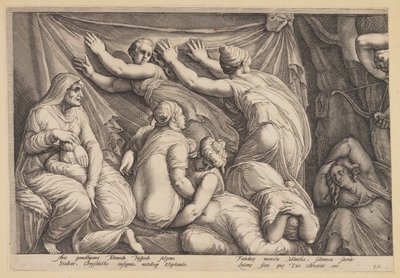 De straf van Niobe (Plaat 1) door Jan Saenredam