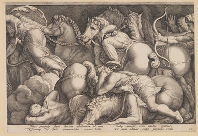 De straf van Niobe (Plaat 2) door Jan Saenredam
