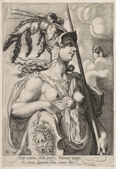 Drie Godinnen, ca. 1595 door Jan Saenredam
