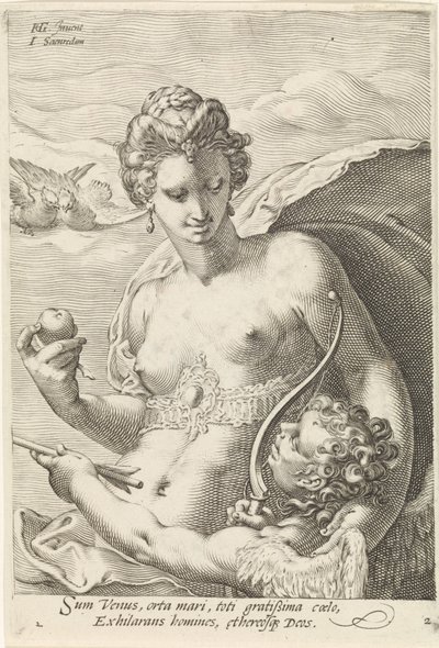Venus en Amor door Jan Saenredam