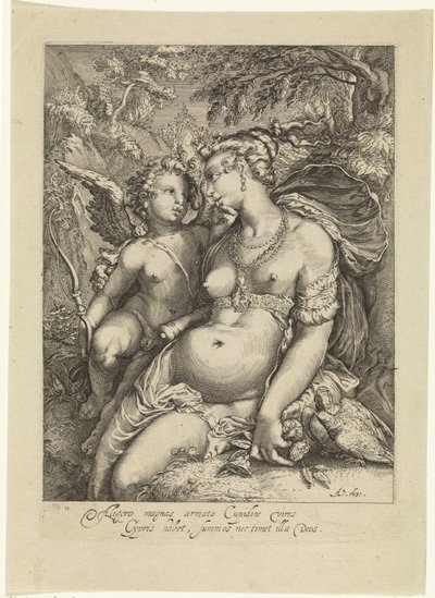 Venus en Amor door Jan Saenredam
