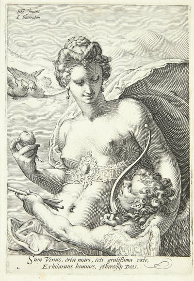 Venus en Amor door Jan Saenredam