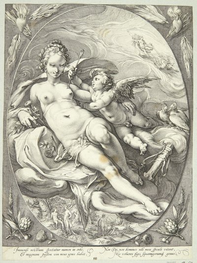 Venus en Amor door Jan Saenredam