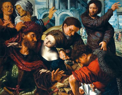 De Roeping van Sint-Mattheüs, midden 16e eeuw door Jan Sanders Hemessen van