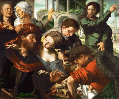 De roeping van Sint Mattheüs door Jan Sanders van Hemessen