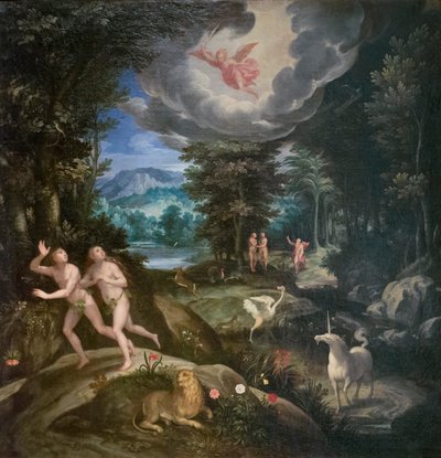 Verdrijving uit het aardse paradijs, c.1586-89 door Jan Soens
