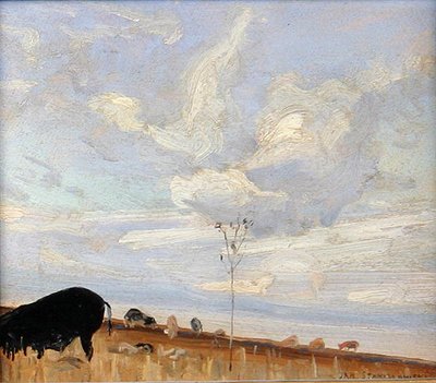 Landschap door Jan Stanislawski