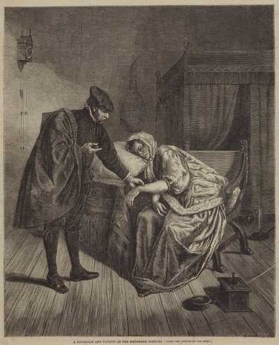 Een arts en patiënt uit de zestiende eeuw door Jan Havickszoon Steen