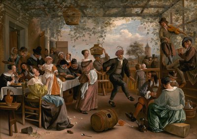 Het Dansende Paar, 1663 door Jan Steen