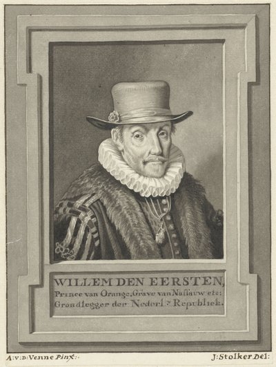 Portret van Willem I, prins van Oranje-Nassau door Jan Stolker