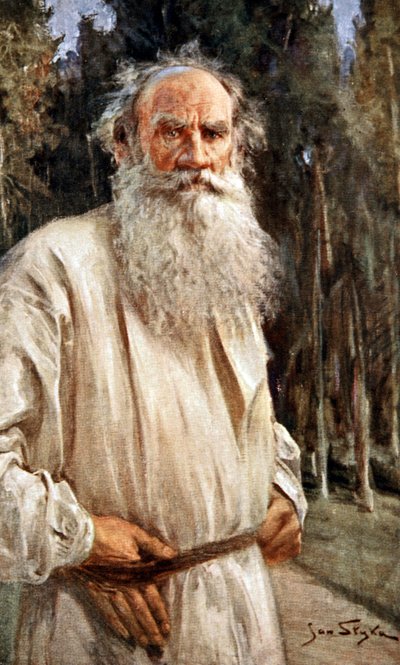 Leo Tolstoy, ca. 1905 (prent) door Jan Styka
