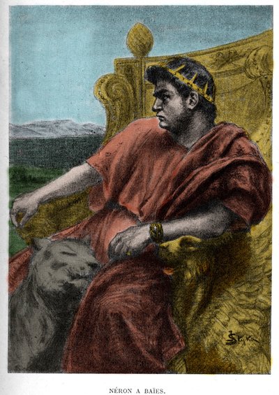 Neron a Baises (Nerone) illustratie door JAN STYKA (1858-1925) voor de roman 