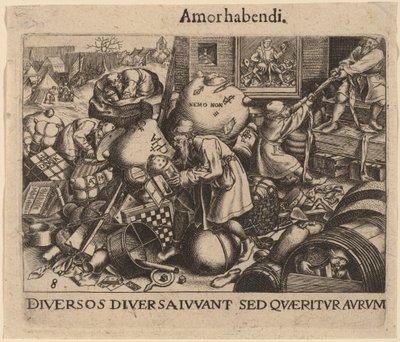 Iedereen door Jan Theodor de Bry after Pieter Bruegel the Elder