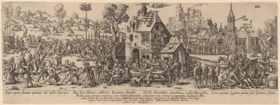 Dorpskermis door Jan Theodor de Bry after Sebald Beham