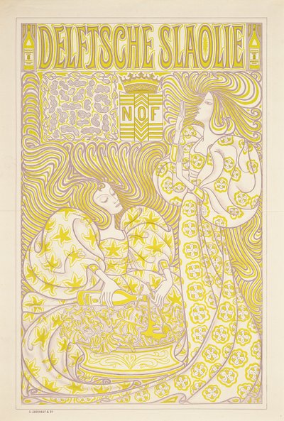 Een reclameposter voor Delft Saladeolie, 1894 door Jan Toorop