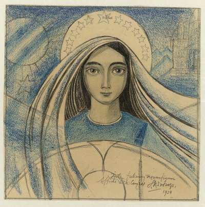Ontwerp voor een Poster voor het Internationale Eucharistische Congres van Amsterdam, 22-27 juli 1924 door Jan Toorop
