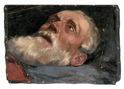 Hoofd van een Oude Man (studie) 1882 door Jan Toorop