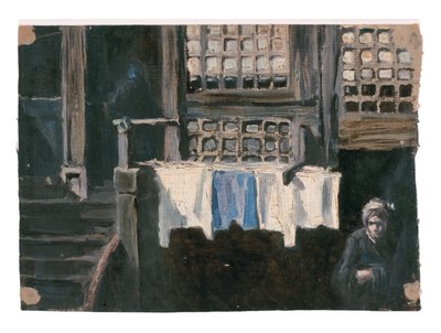 Oude gevel in Delft (studie) door Jan Toorop