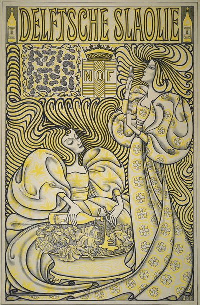 Poster voor Delft Saladeolie door Jan Toorop