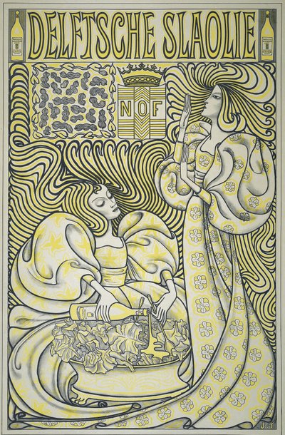 Poster voor Delft Saladeolie, uitgegeven 1894 door Jan Toorop