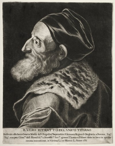 Portret van Titiaan, 1661 door Jan Thomas