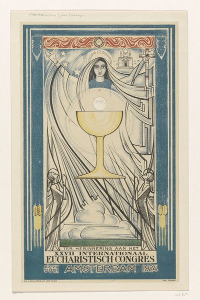 Affiche voor het Internationaal Eucharistisch Congres, 1924 door Jan Toorop