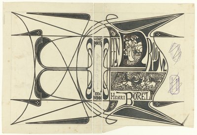 Bandontwerp voor: Henri Borel, Een droom, 1899 door Jan Toorop