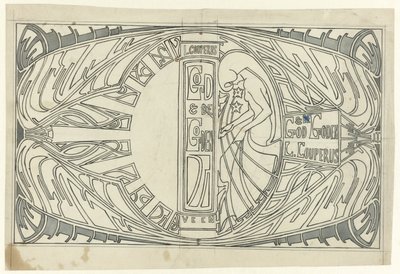 Bandontwerp voor: Louis Couperus, God en Goden, 1903 door Jan Toorop