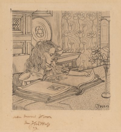 Charley Bekijkt een Album met Prenten door Jan Toorop