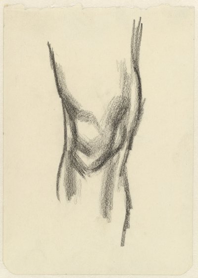Studie van een knie door Jan Toorop