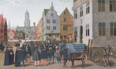 Ecce Homo (Christus Getoond aan het Volk) ca. 1565 (olie op doek) door Jan Van Wechelen
