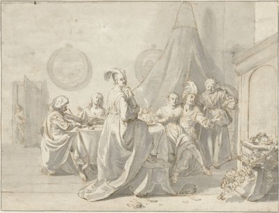De verloren zoon in het bordeel door Jan Verkolje (I)