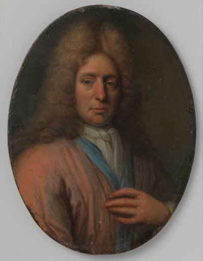 Portret van een man, misschien een zelfportret door Jan Verkolje (I)