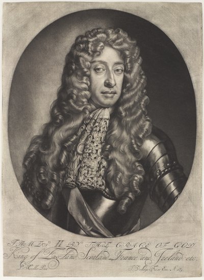 James II door de Genade Gods Koning van Engeland, Schotland, Frankrijk en Ierland etc., circa 1685 door Jan Verkolje