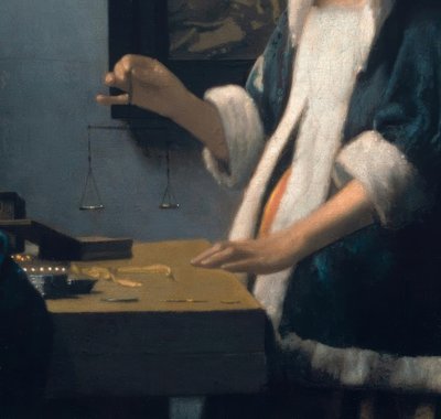 De parelwegerin door Jan Vermeer van Delft