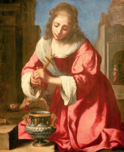 De heilige Praxedis door Jan Vermeer van Delft