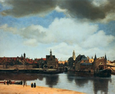 Gezicht op Delft, Nederland, na de brand, ca. 1658 door Jan Vermeer van Delft