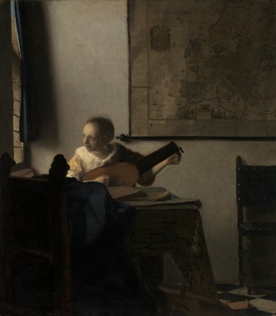 Jonge vrouw met een luit, ca. 1662-63 door Jan Vermeer van Delft