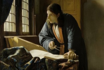 De geograaf (detail). 1669 door Jan Vermeer van Delft
