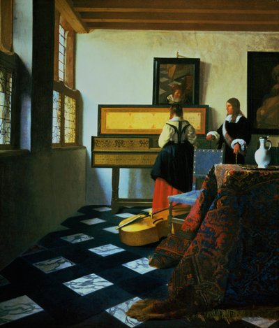 Dame bij een Virginaal, ca. 1652-1675 door Jan Vermeer van Delft
