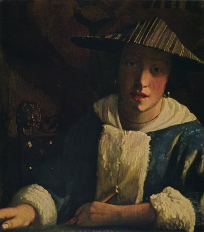 Jong meisje met een fluit, ca. 1665-1675 door Jan Vermeer van Delft