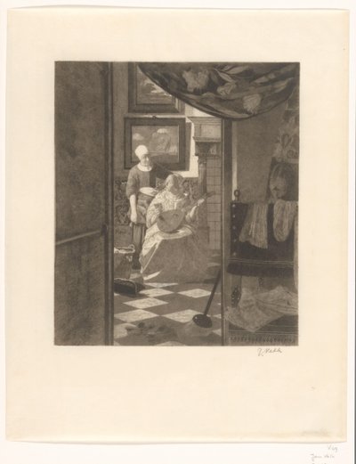 De liefdesbrief door Jan Veth (signed by artist)