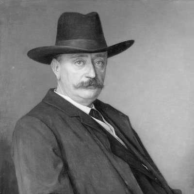 Johannes Martinus Messchaert (1857-1922). Zanger en zangpedagoog door Jan Veth (signed by artist)
