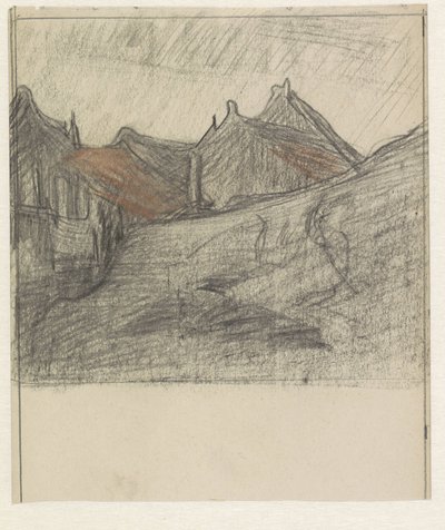 Groepje huizen door Jan Veth