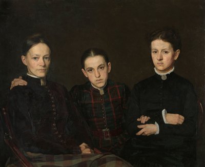 Portret van Cornelia, Clara en Johanna Veth door Jan Veth
