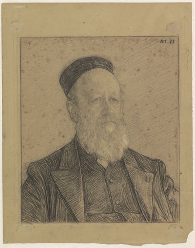 Portret van Pieter Johannes Veth, oud 77 jaar door Jan Veth