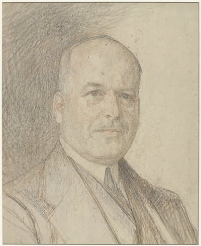 Portret van een heer, waarschijnlijk Walter Cohen door Jan Veth